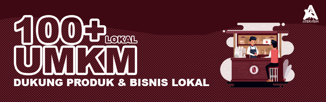 Foto produk UMKM lokal Madura di ATERAGIH berupa makanan ringan, minuman tradisional, keripik, kerajinan tangan, dan hasil olahan rumahan karya warga setempat